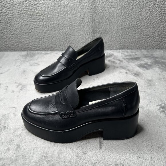 Dolce Vita Shoes - Dolce Vita Platform Penny Loafer Womens 8 Black Chunky Heel
